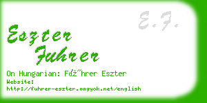 eszter fuhrer business card